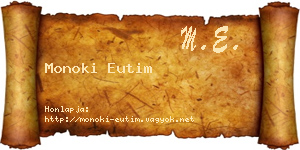 Monoki Eutim névjegykártya